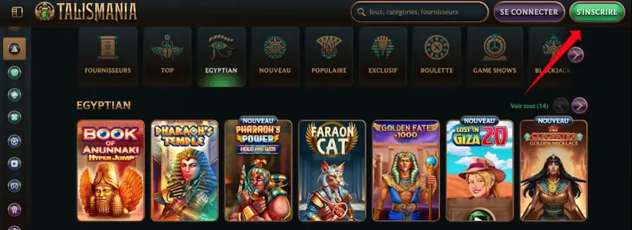 Étapes de création et d’accès au compte joueur Talismania