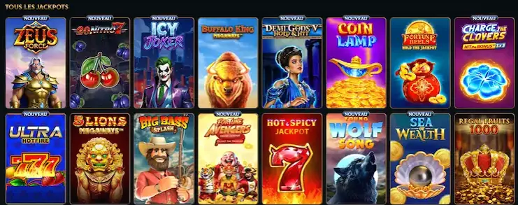 Fonctions bonus, jackpots et tours gratuits dans certains slots