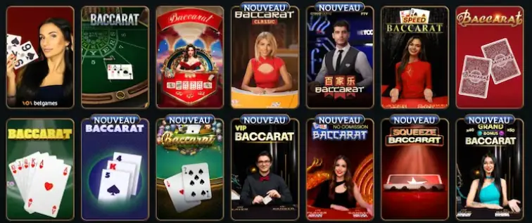 Fonctionnement général du baccarat et principales options de mise