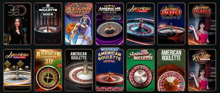 Types de mises et variantes de roulette disponibles